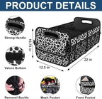 Deosk Trunk Organziers and Storage with Reinforced Handles,Car Accessories for Women/Men 50L Waterproof Polyester Trunk Organzier for Car/SUV/Minivan/Truck(Medium, Cow print) - Image 3