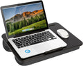 LAPGEAR The Original Lap Desk – Black, Fits 17" Laptops | Microbead Cushion, Device Ledge, Built-In Pencil Tray, Carry Handle by LapGear