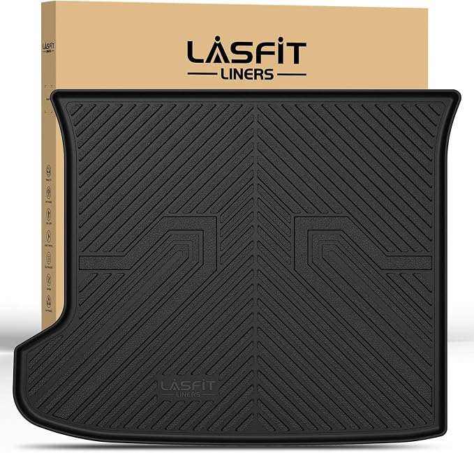 LASFIT Cargo Mat for Kia EV6 2024 2023 2022 | All Weather TPE Custom Fit Cargo Trunk Mat Accessories, Black by LASFIT