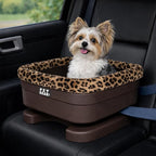 Pet Gear Booster Seat for Dogs/Cats, 16 Inch, Animal Print | Removable Washable Comfort Pillow + Liner, Safety Tethers Included, Installs in Seconds, No Tools Required by PetGear