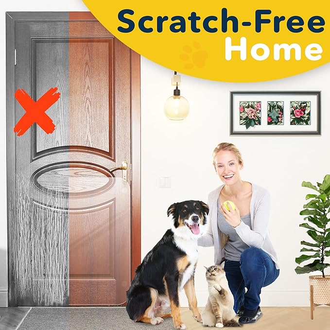 PROTECTO 2Pack Door Protector from Dog Scratching, 18x12 Door Scratch Guard | Heavy Duty Door Scratch Protector for Cats & Dogs, Clear Scratch Shield - Window, Screen Door, Sliding Doors, Indoor Outdoor - Image 6