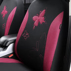 Flying Banner Butterfly car seat Covers ful Set Fashion Universal Lady Woman Female Rear Bench Split Colorized (Full Set - Lace, Burgundy) - Image 4
