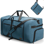 100L Travel Duffle Bag for Men, Urtala 32” Large Duffle Bag for Traveling with Shoe Compartment, Foldable Travel Duffel Bag for Men Women Waterproof & Tear Resistant (Light Blue, EXTRA LARGE, 100L) by Urtala