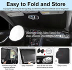 TINGLU Window Shades for Honda Civic 2016-2021 Accessories Car Side Full Windows Rear Triangular Windshield Sun Shade Sun UV Rays & Privacy Protection for Camping,Napping,and Relaxing 8PCS - Image 5