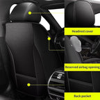 Car Seat Covers for Mitsubishi Mirage 2018-2025 2026 Full Set(5 Seats) | Luxury Fuax Leather, Waterproof, Airbag Compatible, Easy to Install, Scratch‑Resistant Seat Protection, Black - Image 3