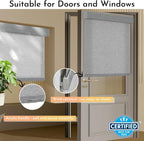 Persilux Light Filtering Roller Shades for Window Blinds,Cordless,Linen Fabric,Thermal Insulated Fabric UV Protection Shades for Home,Office,Bedroom,Door,Light Filtering-Grey,33 1/2" W X 64" H - Image 3