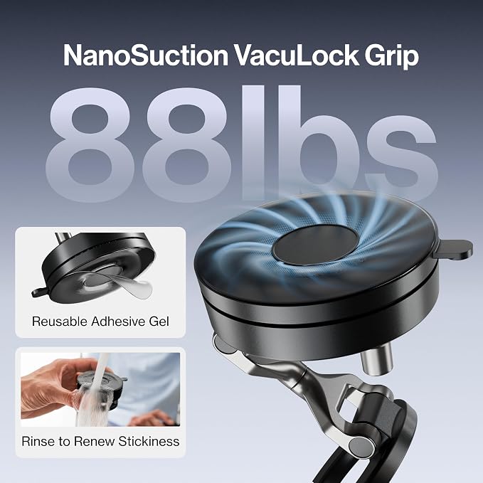 Statik HyperMount (Gen 3) Magnetic Phone Holder, for iPhone and Android | Upgraded Magnet Strength, Nano-suction Adhesive Gel, 360° Rotation, Compatible with MagSafe, Metal Rings for Android - Image 7