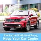 Front Windshield Sun Shade Foldable Car Front Window Sun Shade Windshield Shade Custom Fit for 2021-2025 2026 Kia Sorento SUV Block UV Rays Accessories Heat Keep Cooler - Image 4