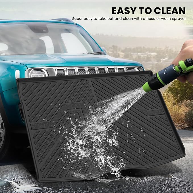 LASFIT Cargo Mat for Jeep Renegade 2015-2023 | All Weather, TPE, Custom Fit Accessories, Trunk Mat, Cargo Liner, Black - Image 5