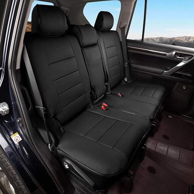 Ranaya Custom Fit Lexus Seat Covers for Lexus GX460 2012–2023 | for Base,Premium,Luxury,7-Passenger Full Set,(Fits 2nd Row Bench Seat),Waterproof Leatherette,Pet & Kid Friendly,Black - Image 2