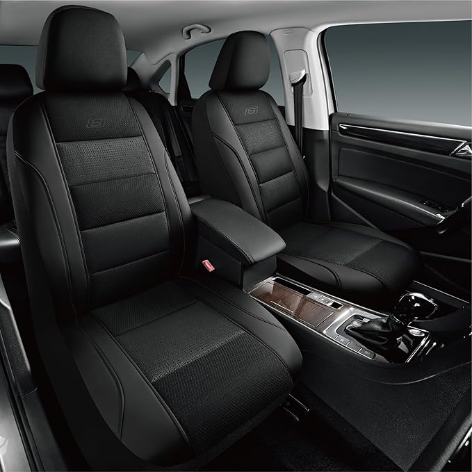 Skechers Seat Covers, Air-Cooled Memory Foam Car Seat Covers Front Seats, Airbag Compatible,Universal Fit for Most Cars, SUVs, Vans and Trucks,Black by Unknown