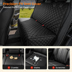 URPOWER Dog Car Seat Cover for Back Seat, Waterproof Car Seat Protector | Non-Slip, Scratch-Resistant, Machine Washable 600D Oxford Fabric Rear Bench Seat Cover for Full-Size SUVs & Pickup Trucks - Image 2