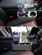 Cup Holder for Car, Car Seat Gap Organizer, PU Leather, XBD Gray | Console Side Pocket, Cup Drink Holders, Easy Install, Universal Fits, Car Coin Cellphone Holder, Auto Front Seat Cup Holder - Image 8
