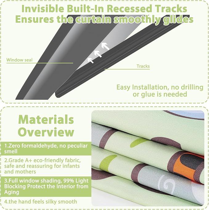 New 4 Pcs Car Side Window Shades,Baby Car Window Covers,Privacy Curtains,Block Light, Insulate Against Heat, and Shield Against Ultraviolet Rays,Easy Installation for Any Household Vehicle - Image 5