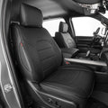 EKR Ram 1500 Seat Covers Custom Fit for RAM 1500 (Crew Cab) Laramie/Sport/Rebel 2011-2018,Waterproof Leather Black Car Seat Cover for Trucks Full Set-Faux Leather(Black) by EKR