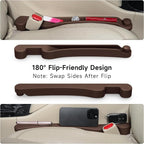 Givifive Car Seat Gap Filler Organizer 2Pack Soft Foam 3IN1 Multifunctional | Seat Side Gap Strip with Slot & Hook Universal Fit Car SUV Truck Fill The Gap Between Seat & Console (Standard Dark Brown) - Image 7