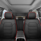 MotorBox Cabin King Crimson Trail Leather Seat Covers for Trucks & Cars | Black and Red Full Set Car Seat Covers, Waterproof Leather Seat Covers, Car Accessories, Seat Protector, Universal Fit - Image 9