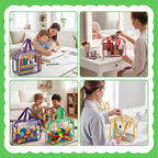 Toy Storage Bags 6 Pack, Clear PVC Toy Organizers, Colorful | Waterproof PVC, Large 30 x 10 x 22 CM Size, Label-Ready, For Toys, Books, Puzzles, Classroom and Travel - Image 7