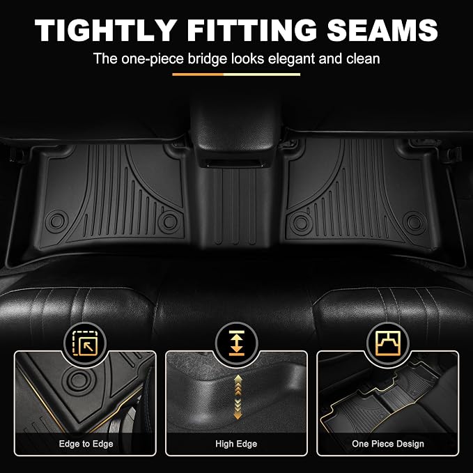 Floor Mats for Toyota RAV4 Hybrid 2026, Cargo Mat & Seat Back Mat (NO PHEV) | Fit Trunk without Subwoofer, Custom Fit Floor Liners with Door Sills Protector All-weather Trunk Mat 2026 RAV4 Accessories - Image 6