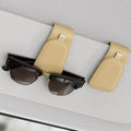 Sotfamily Magnetic Sunglass Holder for Car Visor, 2 Packs, Faux Leather | Strong Magnetism, for Most Car Visors, No Marks on Visor, Gift-Ready Packaging, Sunglass Organizer, Car Accessories for Men by Sotfamily