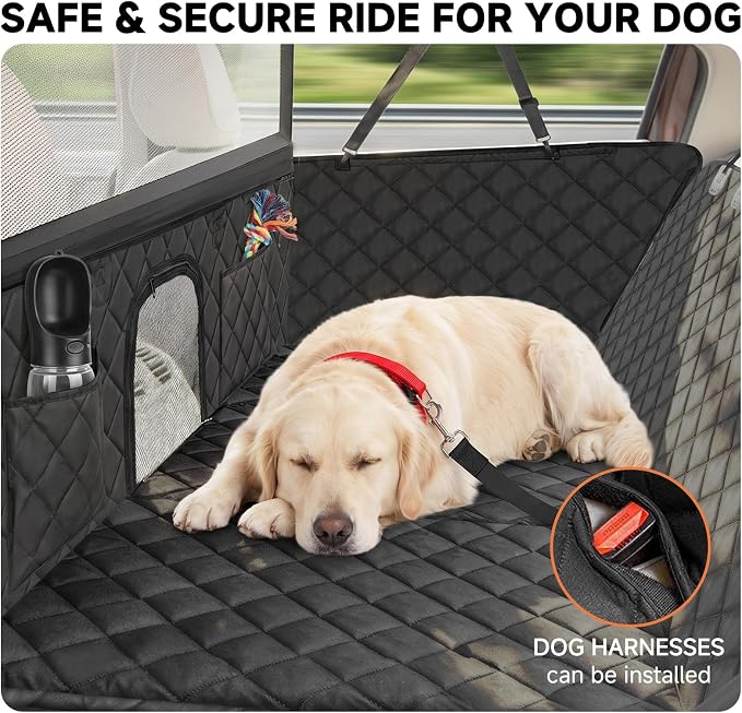 Snagle Paw Dog Car Seat Cover & Back Seat Extender,31"Super High Pet Barrier with Anti-Slip Hard Bottom Hammock Holds 440lbs,Water-Resistant Car Seat Protector for SUV,Trucks,Easy-Clean,Patent Pending - Image 5