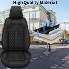 IKABEVEM Car Seat Covers Fit for Nissan Kicks 2018-2025 2026 Full Set | Waterproof Faux Leather, Airbag Compatible, Easy to Install & Wipe Car Seat Protector,5 Seats Covers Fit for Kicks, Black - Image 8