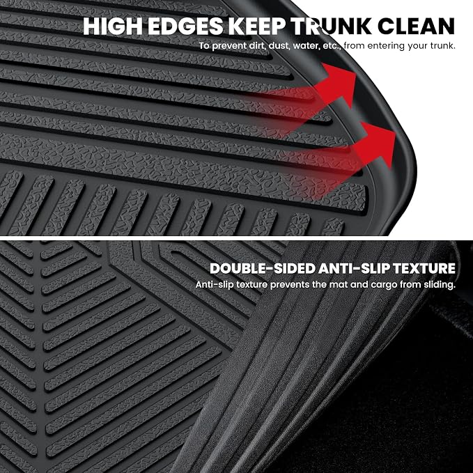 LASFIT Cargo Mats for Nissan Kicks FWD 2026 2025 | (Not Fit AWD & 2025 Kicks Play) All Weather TPE Custom Fit Cargo Trunk Mat & Backrest Mats Accessories, Black - Image 6