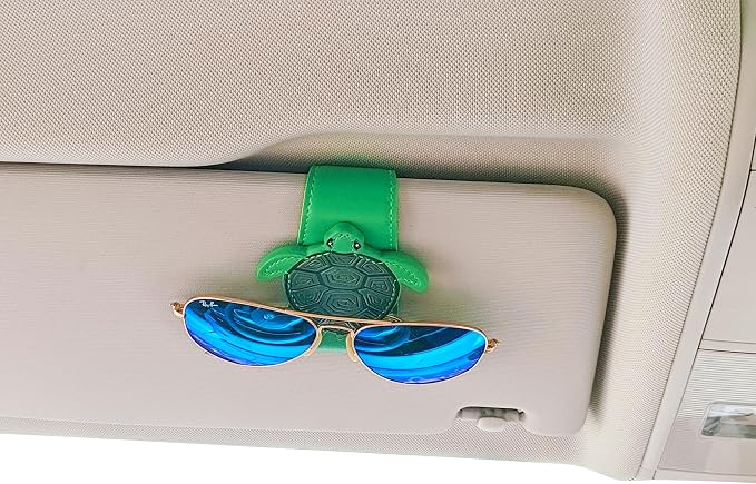 CATCH ON Cute Sunglasses Holders Organizers Accessories for Car Visor | Faux Leather Ticket Card Clip by CATCHON