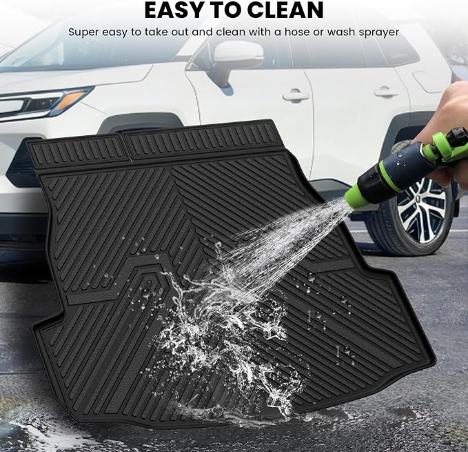 LASFIT Cargo Trunk Mat for Toyota RAV4 2026 Hybrid (Not Fit Plug-in Hybrid) | Fit for Cargo with Subwoofer,100% TPE All Weather Custom Fit Rear Cargo Liner Automotive Accessories Black - Image 9