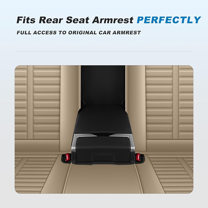 Fit for Mazda Mazda 6 Seat Covers 2010-2021 Full Set | Faux Leather Waterproof Car Seat Covers, Airbag Compatible with Lumbar Support Anti-Slip Design, 5 Seater Beige - Image 8