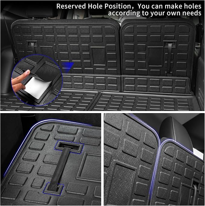 Rongtaod Floor Mats Set for 2018-2023 Chevrolet Traverse 7 Seats | 2024 Traverse Limited 7 Seats, Trunk Mat Cargo Liner TPE All Weather Back Seat Cover 2022 Chevy Traverse Accessories - Image 7