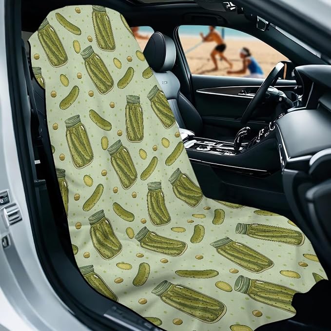 SEANATIVE Funny Pickles Print Ultra-Breathable Car Seat Towel Cover Sweatproof Automotive Towel - Fast Drying Sweat Towels for Workout, Running & Outdoor Adventures - Image 2