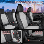 HKZ Customized Special seat Cover for Toyota Corolla (Black+Grey, 2020 2021 2022 Corolla L LE) - Image 6