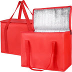 Bodaon 1-Pack Insulated Reusable Grocery Shopping Bags, X-Large Picnic Cooler Bag with Top Cold, Insulated Food/Pizza Delivery Bag (Red) by Bodaon