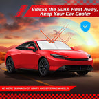 ARISMOTOR Windshield Sun Shade for Honda Prelude Hybrid Coupe 2026-2027 | Custom Fit, Foldable Front Window, Block UV Rays, Keep Car Cooler - Image 7