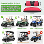 10L0L Golf Cart Seat Covers for Yamaha EZGO Club Car Seat Towel Cushion | Breathable Mesh All-Season Front/Rear Seat Blanket, UV Resistant, Cool Comfort, Machine Washable, Easy On, Great Golf Gift - Image 6