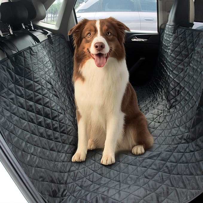 Extra Large Dog Car Seat Cover for Back Seat, Universal Fit Bench Car Seat Cover, Waterproof Dog Hammock for Car with Adjustable Straps, Durable Seat Protector for Cars, Trucks & SUVs, Black - Image 6