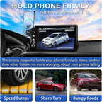 Car Phone Holder for Honda Civic 11th Gen 2022-2025 2026 7/9-Inch Screen | Strong Magnetic Cell Phone Mount for Magsafe iPhone & Sunglasses Box, 360° Hands-Free No Air Vent Blockage Stable Stand - Image 8