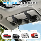 2 Pack Sunglass Holder for Car Visor Magnetic Leather Visor Sunglasses Clip Eyeglass Hanger Clip for Car Sun Visor Black - Image 8