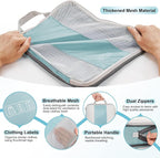OlarHike 10 Set Compression Packing Cubes for Travel Essentials,Compressible Expandable Space Saver Bags for Organizing Clothes,Luggage Suitcase Garment Bags with Over 1000 pcs Mesh Holes(Blue Gray) - Image 6