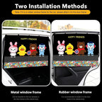 LEIWOOR 2-Pack Magnetic 2 Layers UV Protection Car Window Shades for Baby | Privacy full/half shade car back side window shades with net pocket, breathable heat block curtain for truck van sedan SUV - Image 5