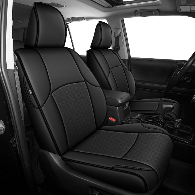 Custom Fit Seat Covers for Toyota 4Runner 2011-2024 5 Seats | Full Set Waterproof Airbag Compatible Car Seats Cover for 4Runner Accessories Black(5 Seats Model Only) by AOMSAZTO