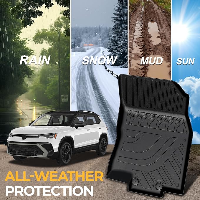 Floor Mats for 2022-2026 Volkswagen Taos AWD Accessories | Full-Coverage Mats Set with Cargo Liner & Backrest Mat, Odorless & Durable, All-Weather Protection, 3D Laser Fit, Quick Setup - Image 7