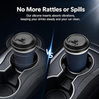 6PCS Car Cup Holder Insert, Arc Leaf Silicone Cup Holder Limiter, Soft Anti-Shake Auto Cupholder Stabilizer, Universal Drink Holders Expander for Most Vehicle, Sedan, SUV - Image 3