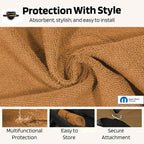 Seat Armour Seat Protector Towel 'Jeep with Grille' - Soft Machine Washable Jeep Seat Cover Towel - Easy to Install, Multipurpose Jeep Seat Towel - Tan - Image 4