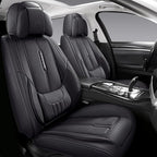 Full Coverage Leather Car Seat Covers for Cars,SUVs and Pick-up Trucks,Car Seat Protector,Automotive Seat Covers,Car Seat Cushion,Black Seat Cover,Front Seat Cover for 2 Seats - Image 7