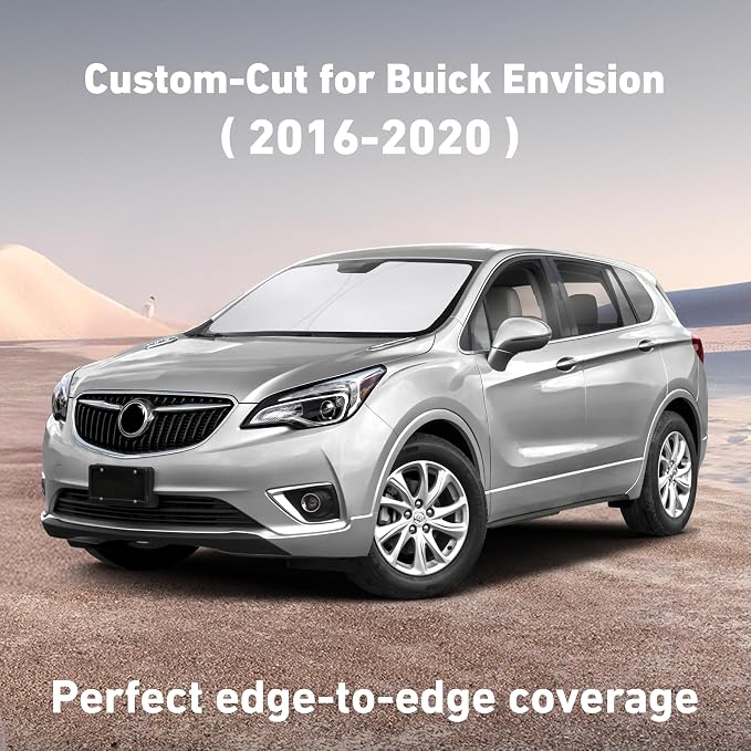 EcoNour Windshield Sunshade Compatible for Buick Envision 2016-2019 2020 | Sun Visor for Front Windshield & Window Sun Shade Cover, UV Heat Blocker & Protector, Car Accessories - Image 2