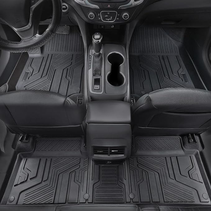 Floor Mats for 2018-2024 Chevy Equinox/GMC Terrain Accessories | Full-Coverage Set with Cargo Liner & Backrest Protector, Odorless & Durable, All-Weather Protection, 3D Laser Fit - Image 2