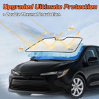 2023-2026 Accord Windshield Sun Shade Compatible for 2023-2026 Honda Accord Silver Reflective Foldable Front Sun Visor Sunshade Protector with Storage Bag Keep Interior Cool - Image 4
