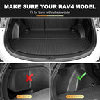 Floor Mats for Toyota RAV4 Hybrid 2026, Cargo Mat & Seat Back Mat (NO PHEV) | Fit Trunk without Subwoofer, Custom Fit Floor Liners with Door Sills Protector All-weather Trunk Mat 2026 RAV4 Accessories - Image 4